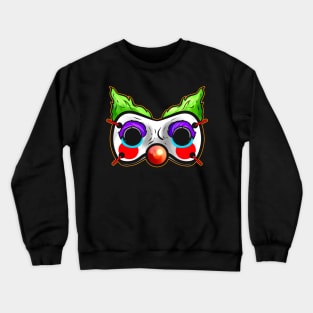 Evil Scary Horror Clown Mask Costume for Halloween Crewneck Sweatshirt